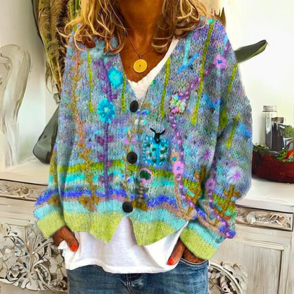GIORGIA - Cardigan lavorato a maglia morbido e colorato