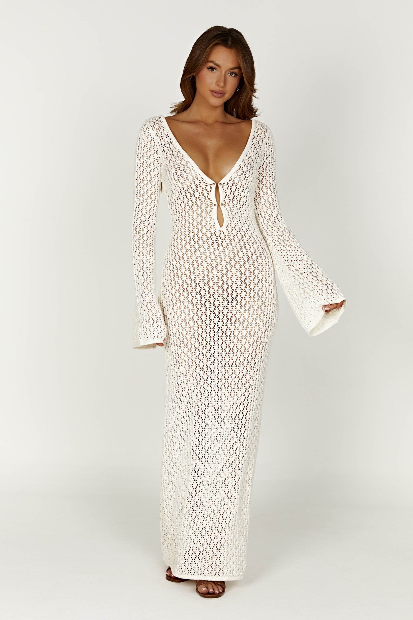 Weißes Strandkleid