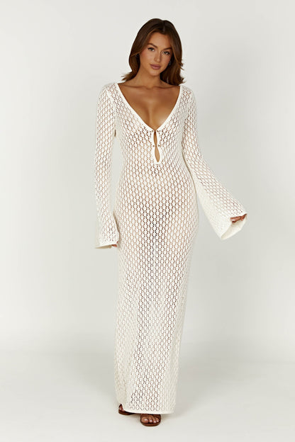 Weißes Strandkleid