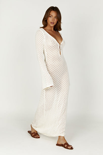 Weißes Strandkleid
