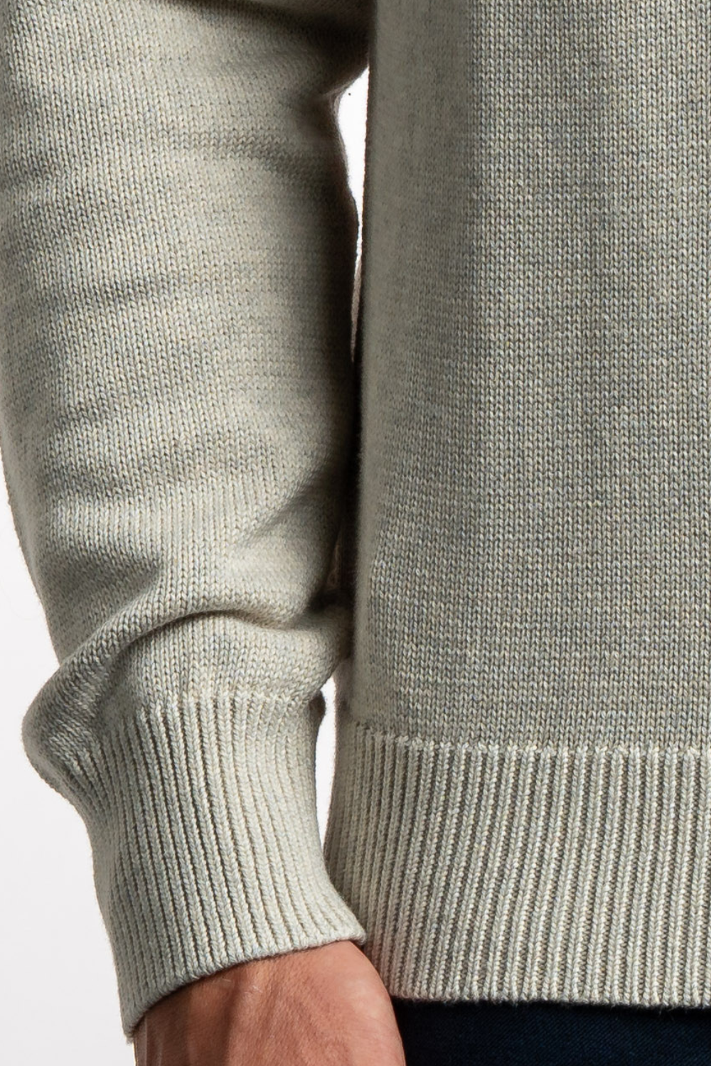 Baumwolle Pullover mit Reißverschluss