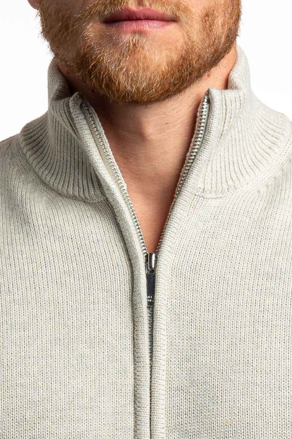 Baumwolle Pullover mit Reißverschluss