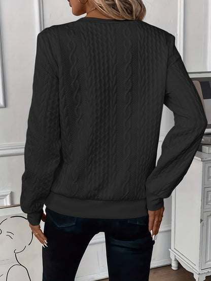 Eleganter halber Reißverschluss-Pullover