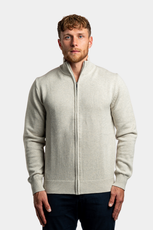 Baumwolle Pullover mit Reißverschluss