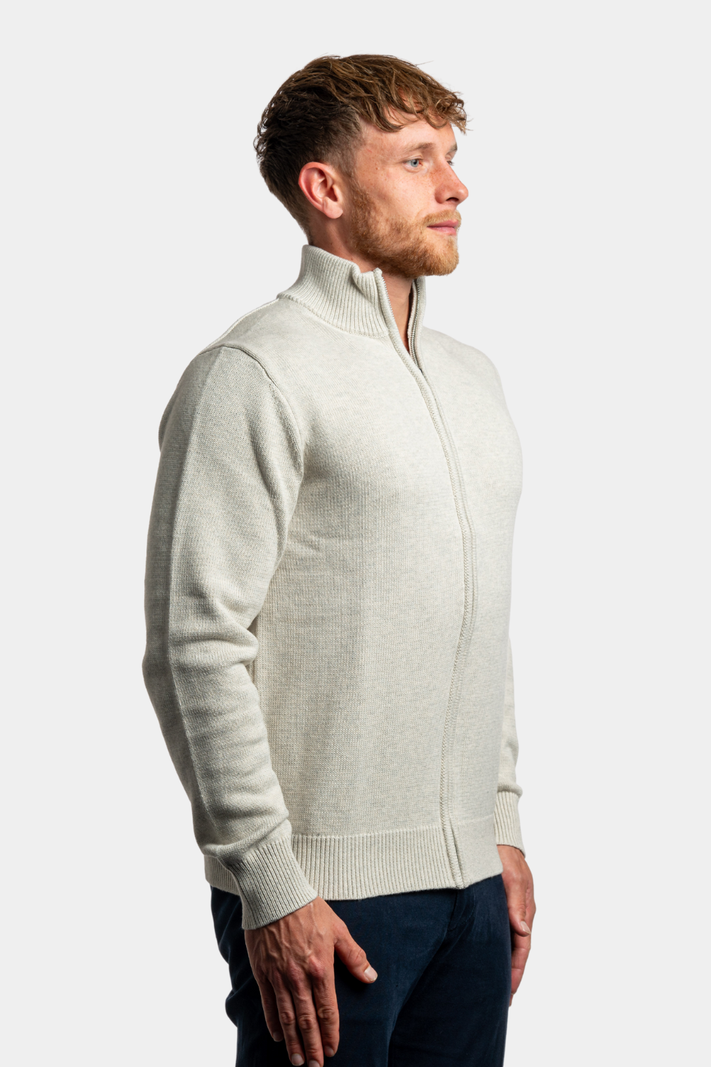 Baumwolle Pullover mit Reißverschluss