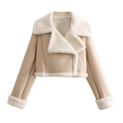Leder Pelz Mantel