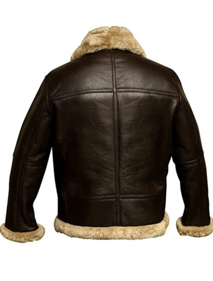 Schwere Pelzlederjacke