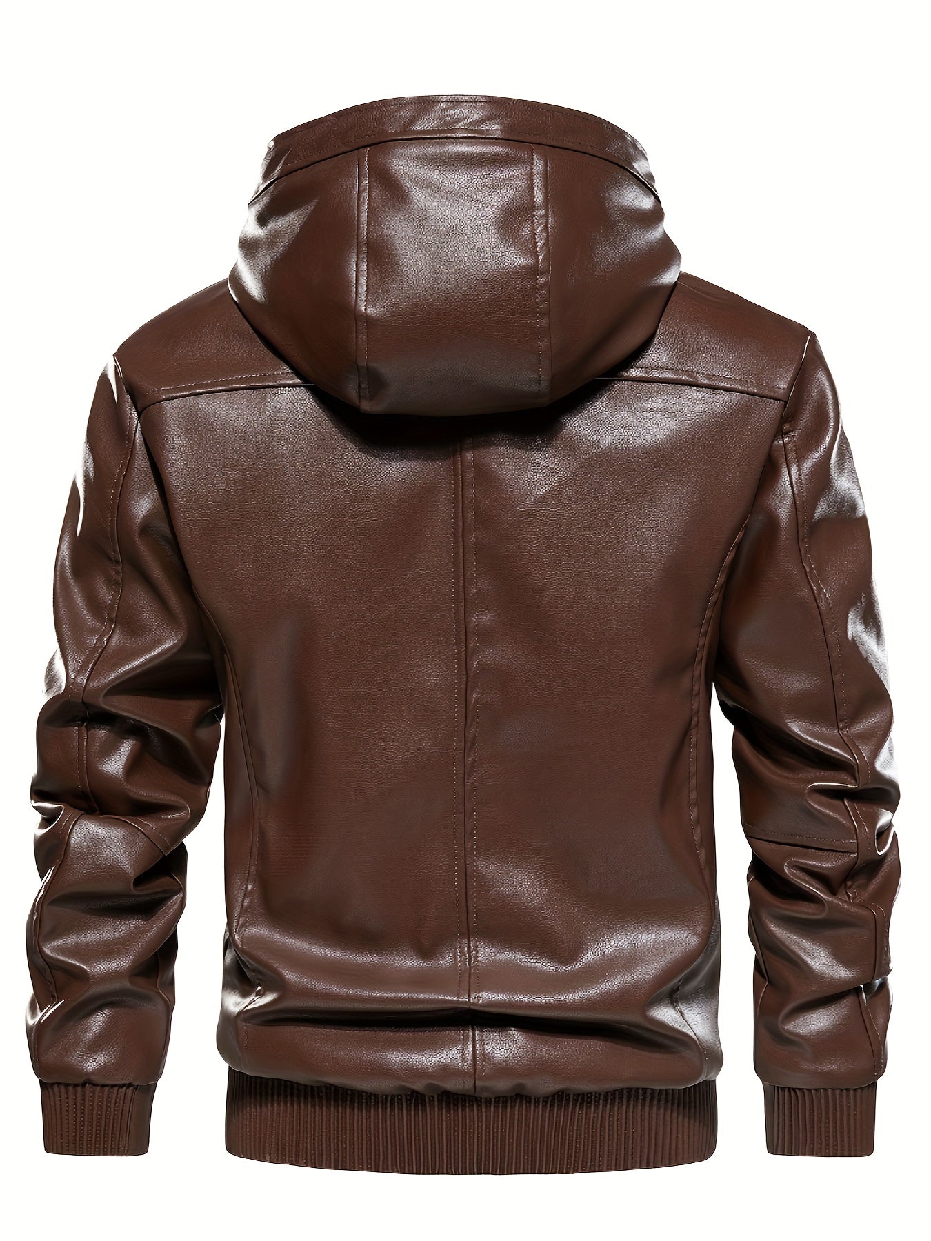 Leder Jacke Kapuzenpulli