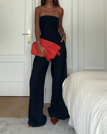 Eleganter Schulterfreier Jumpsuit