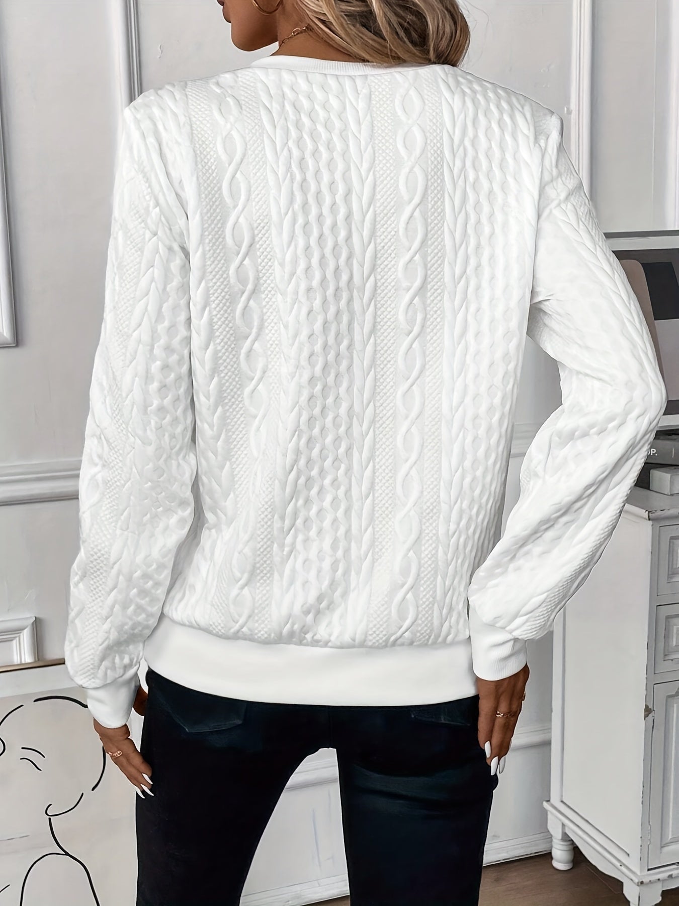 Eleganter halber Reißverschluss-Pullover