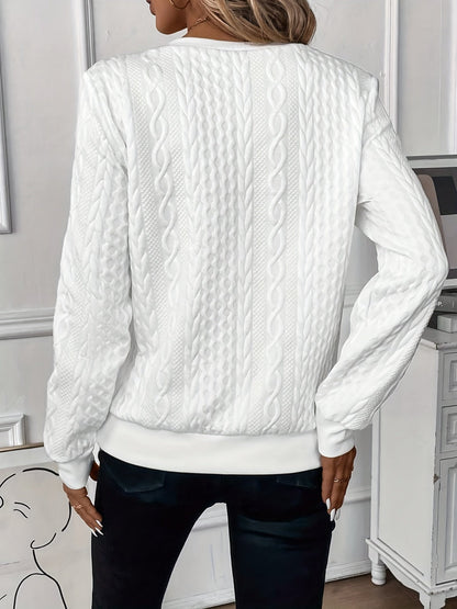 Eleganter halber Reißverschluss-Pullover