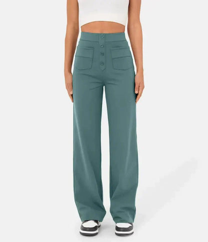 Elastische Damen Freizeithose mit hoher Taille