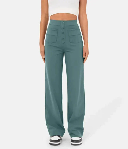 Elastische Damen Freizeithose mit hoher Taille