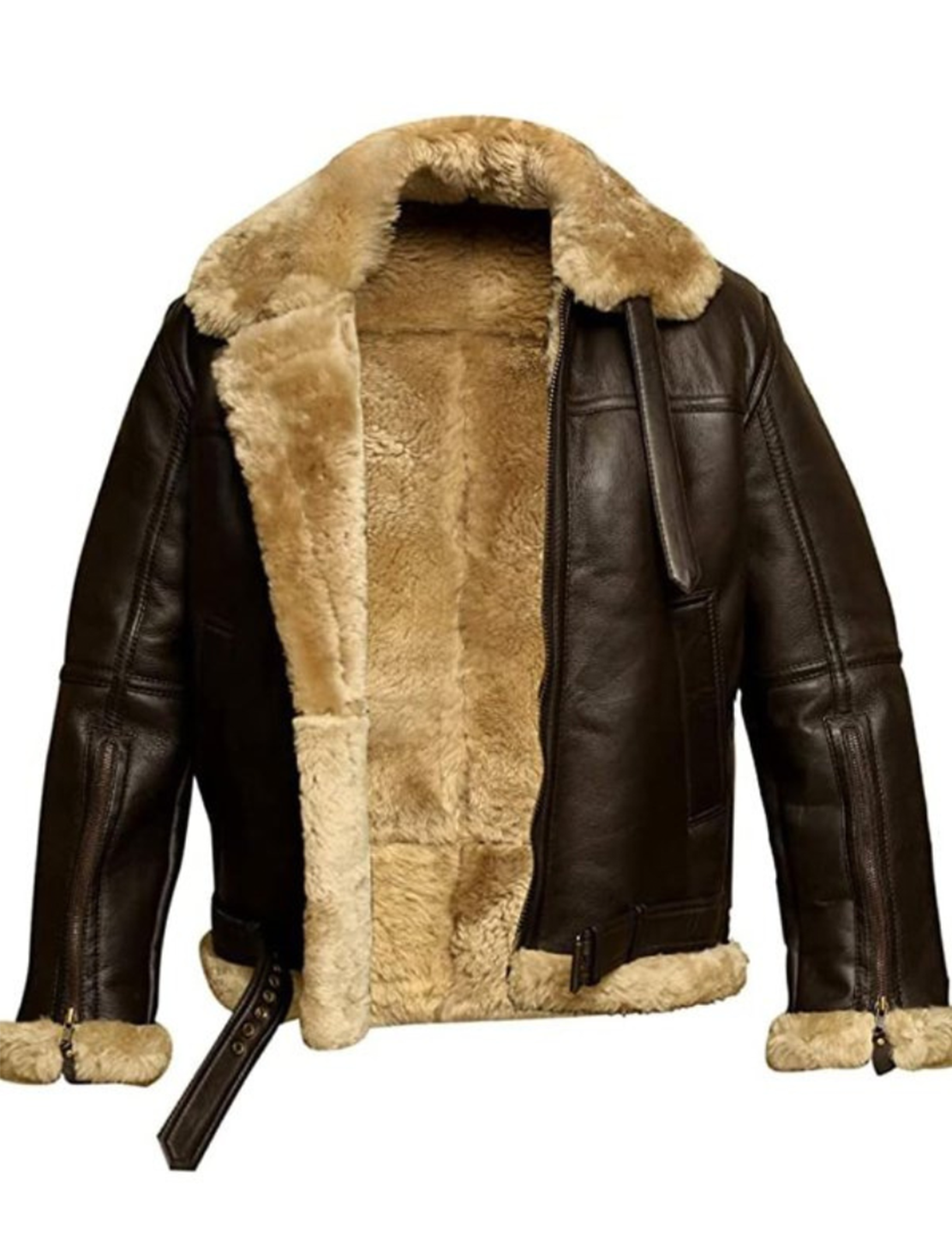 Schwere Pelzlederjacke