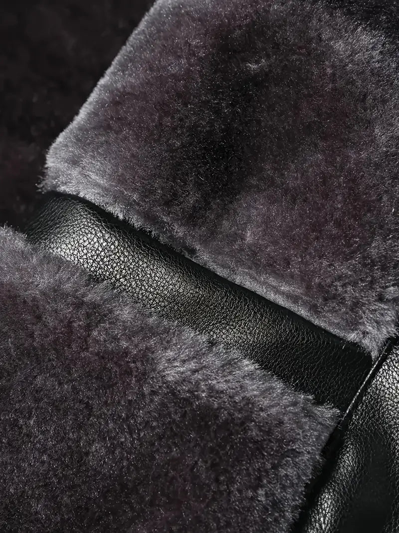 Leder Jacke Kapuzenpulli